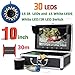UTOPIAY Fischfinder Kamera/Fischkamera -10Zoll Farb-LCD-HD-Monitor 1000tvl, 15 Stück weiße LEDs und 15 Stück Infrarotlampe IP68 wasserdicht mit 30m/98 ft Kabel, Lake/EIS/Seefischerei
