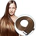 Price comparison product image Real Remy Hair Tape in Human Hair Extensions 20 pieces 16-22 inch 50g/set Straight Grade 7A Seamless Skin Weft Natural Soft (16" #6 Light Brown)