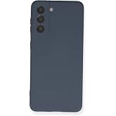 KZY İletişim Samsung Galaxy S21 FE ile uyumlu Kapak İ&ccedil;i Kadife Kamera Korumalı Lansman Silikon Kılıf - Petrol Mavisi