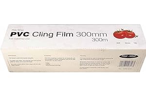 CHEFLINE Poly-Wrap Catering Use PVC Cling Film 300mm x 300mm Majestic Sharp Cutting Edge Fridge Freezer Microwave