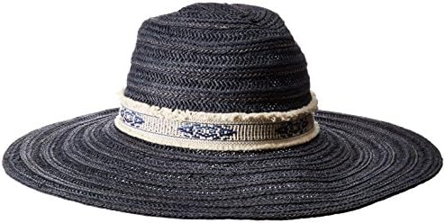 San Diego Hat Company womens PBL3076OSNAV Paper Braid Hat With Jacquard Trim Sun Hat
- Blue -