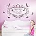 Produktbild Grandora® W5100 Wandtattoo Princess lebt hier + Wunschname und Schmetterlinge silbergrau (BxH) 83 x 58 cm
