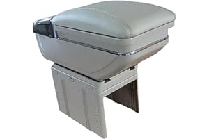 SZSS-CAR Reposabrazos central AutoSunShine, universal, cuero, espacio de almacenamiento con soporte para vasos