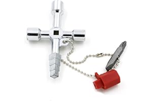 XPEX Chiave a Croce Universale - Chiave Quadrata per Contatori Acqua, Elettricità e Gas