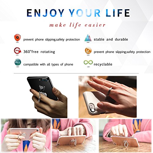 Meidom Smartphone Fingerhalterung 360Â° drehbarer Ringhalter Auto Finger-Halter Finger-Halterung Fitness Halterung Hand Handy Ring fÃ¼r Apple iPhone,Samsung,Huawei,Sony, iPad-Schwarz