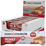 Maximuscle Promax High Protein Bar, Millionaire Shortbread, 60 g, Pack of 12
