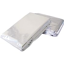 Lot De 5 Couvertures De Survie Argentées 210x140cm - Réfléchissantes - Randonnée, Camping, Urgence - Léger 50g