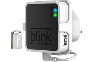 EASTKING 64GB USB Flash Drive and Outlet Mount for Blink Sync Module 2, Save Space and Easy Move Mount Bracket Holder for Blink Outdoor Blink Indoor Security Camera System (White)
