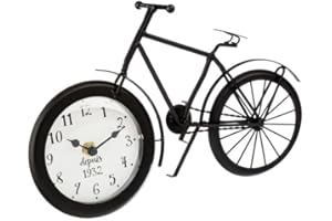 Paris Prix Atmosphera Créateur d'intérieur - Pendule à Poser Vélo 28cm Noir