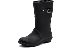 Jesindr Gummistiefel Damen, Original Wasserdichte Leicht Rubber Halbhoch Stiefel, Stiefeletten Boots Regenstiefel Regenschuhe Regenstiefeletten Outdoor Gummistiefel