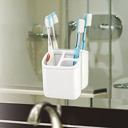 InterDesign 13310EU Affixx Zahnbürstenhalter, weiß - 2