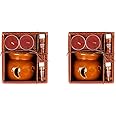 AuraDecor Fragrance Heat Diffuser Gift Set with Tealight Candles || HomeDecor || Diffuser Set || Tealight || Candles (Jasmine) (Pack of 2)