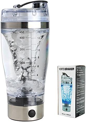 Electric Protein Shaker Bottle Automatic Movement Vortex Mixer Cup Portable Drink Blender 450ml