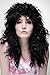 Party/Fancy Dress/Halloween WIG men women unisex HARDROCK HEAVY NWOBHM Hair Metal 80ies MULLET long black curly BW563-P103 COSPLAY
