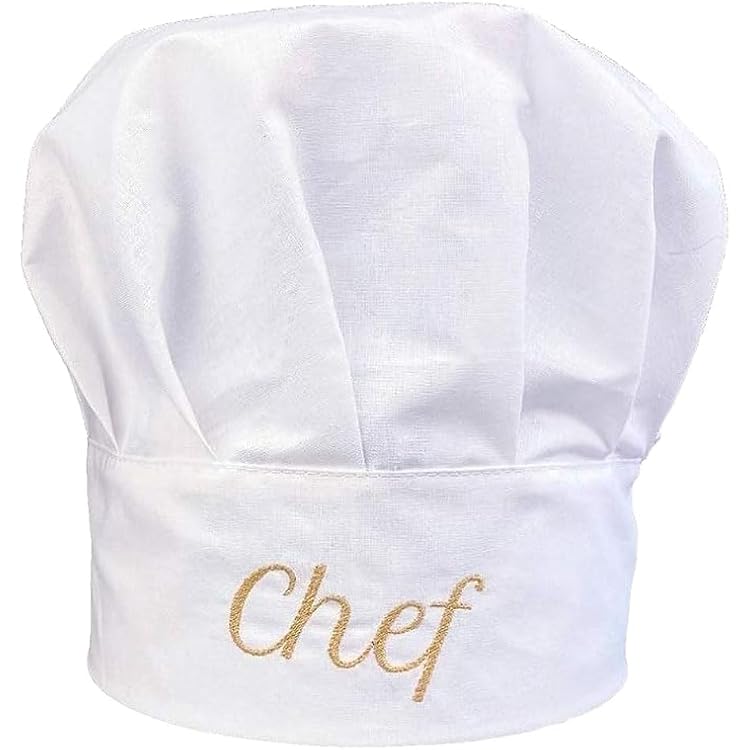 Toque De Chef Personnalisable Avec Nom Brodé - Pour Adulte Et Enfant - 100% Coton - Idéale Restaurant, école Culinaire, Cadeau - 5