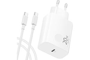 ‎CREAPICO CREAPICO Ładowarka USB C 20W dla iPhone 15/Pro/Max/Plus, Zasilacz USB C i Kabel Typu C 2m, Wtyczka USB C z PD, Kabel i Szybka Ładowarka Kompatybilny Również z Samsung Galaxy, Google Pixel, itp.