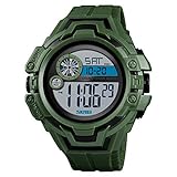 XiYuanShangMao M?nner Sportuhr Elektronische LED Digital Wasserdichte Armbanduhr (Army Green
