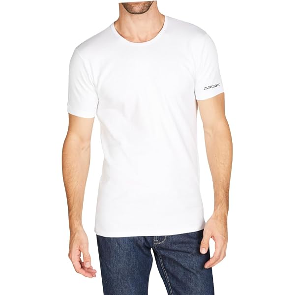 Kappa Intimo K1315 T-Shirt Uomo Manica Corta Scollo A V | Bianca | Taglia XXL | 100% Cotone Pettinato