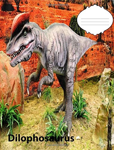 Preisvergleich Produktbild Dilophosaurus Dinosaur Dot Grid Composition Book: Dinosaur Fan, Writing, Graphs, Tables, Paper Games