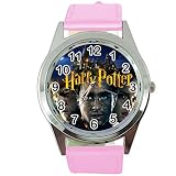 Taport Quarzuhr mit Harry Potter, rund, Lederband E2, inklusive Ersatzakku und Geschenkbeutel, Rosa