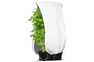 HOOPOE Cubre Plantas Invierno,Manta Termica Plantas 120 x 180 cm,Malla Antiheladas con Cordón y Cremallera,Manta Termica para Plantas