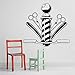 Produktbild Wiwhy Barber Shop Wandaufkleber Dekoration Friseur Wandtattoo Abnehmbare Vinyl Beauty Salon Kunst Wandbild Tapete Salon 57X62Cm