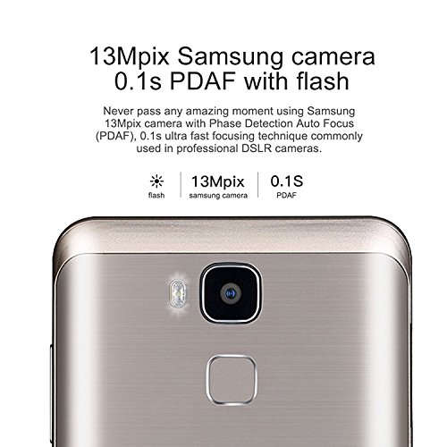 Smartphone Libre, DOOGEE Y6 4G Teléfonos Móviles Libres sin Bloqueo de SIM (5 Pulgadas HD Pantalla, 2GB RAM, 16 GB ROM, 8MP/13MP Lente de Cámara, Android 6.0, 3200mAh) -Oro