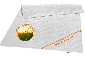 Sleepling Sommarfilt 200x220 cm, filt av vildseide, lätt sommarsängtäcke