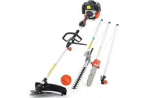 Fuxtec Débroussailleuse Thermique Multifonction 5 en 1 Multitool FX-MT152E - Easy Starter 3CV 52 cm³, Moteur 2 Temps, Élagueuse Taille Haie Coupe Bordure Avec Fil ou Lame 1 Mètre Rallonge