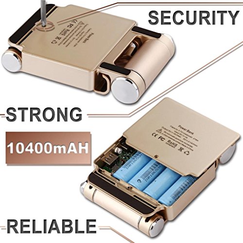 ULTRICS® Einstellbare Aluminium Handy Stand mit 10000mAh Dual USB Powerbank, 270 Grad Drehen Multi Betrachtungswinkel Handy-Standplatz, Desktop-Lade-Dock für iPhone iPad Samsung Galaxy Sony Xperia HTC LG iPod Nokia Tablet für Home Office Küche - 7