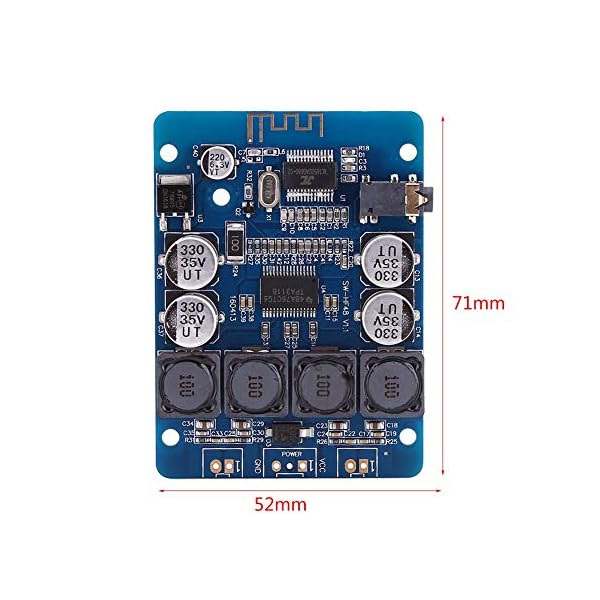 Bluetooth Platine Akozon Digital Verstärker Board TPA3118 30 Watt + 30 Watt 8 V ~ 26 V DC Dual Channel Bluetooth Digitale Verstärkerplatine Power Verstärker Board Stereo Bluetooth Receiver – Bild 3