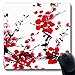 Produktbild Luancrop Mousepads Flora Tinte Malerei Blumen Pflaumenblüte Weinlese auf Natur Rot Schwarz Muster Design rutschfeste Gaming Mouse Pad Gummi längliche Matte