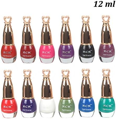 RCR New Shades Non-Toxic Premium Long Lasting Extra Shine Nail Polish 12 Piece Combo (RT236-D)