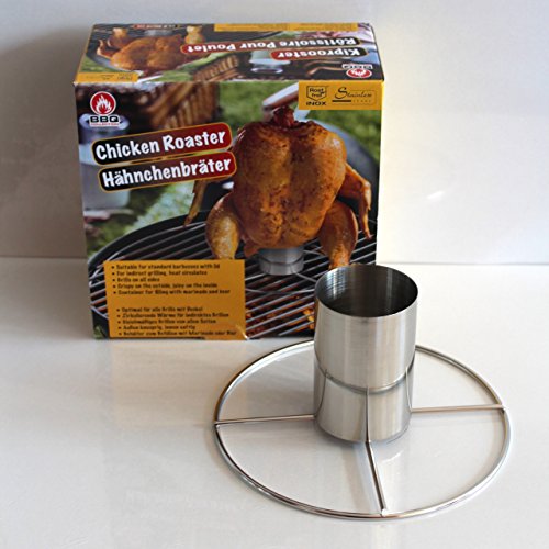 Hähnchenbräter BBQ 17 x 30 cm Hähnchenständer Hähnchengriller Chicken Grill - 3