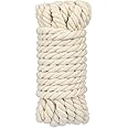 jijAcraft 10M 14MM Thick Macrame Cord, White Cotton Macrame Rope for Wall Plant Hangers Knitting Home DIY Crafting Decoration