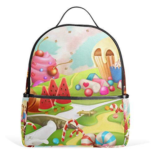 Mochila MyDaily Sweet Candy Land de Dibujos Animados para niños y niñas