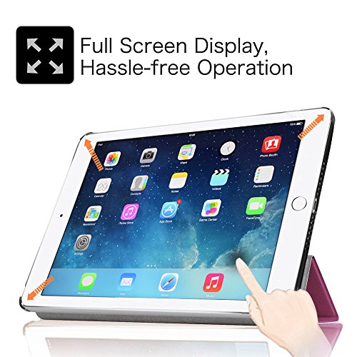Fintie iPad Air 2 Hülle – Ultradünn Superleicht Smart Cover Schutzhülle Tasche Case mit Ständer und Auto Sleep / Wake Funktion für Apple iPad Air 2 (iPad 6 6th Generation), Lila - 6