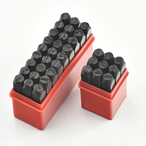 2–10 mm Alphabet + sicheren sterben Punch Stempel Buchstaben Stahl in Schutzhülle für Juweliere Set Metall, 6 mm