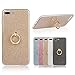 Produktbild Everainy Kompatibel für iPhone 7 Plus/iPhone 8 Plus Hülle Silikon Bumper Gummi Neu Cover mit Ring 360 Grad Ständer Hüllen für iPhone 7 Plus Handyhülle Stoßfest TPU Stoßstange Schutzhülle (Gold)