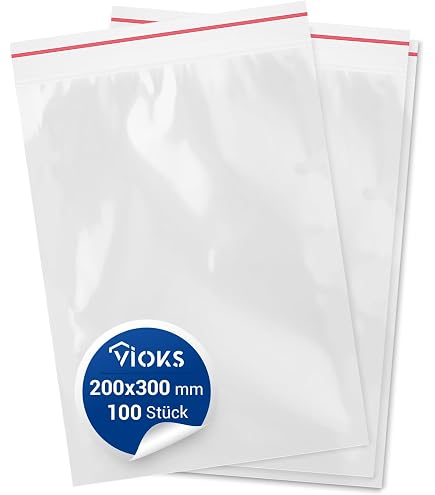 50 µm | 70 X 100 Mm Druckverschlussbeutel, Mit Beschriftungsstreifen Pe Folie 50 M 70 X 100 Mm