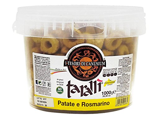 i Tesori di Canusium Ce'Taradd Secchiello Tarallì Patate e Rosmarino - 1000 g