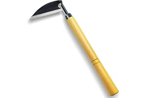 Nhcuijun Dreieckige Gartenhacke, Japanisches Gartenwerkzeug, Ideales Gartenzubehör zum Entfernen von Unkraut und Moos, Länge: 35 cm