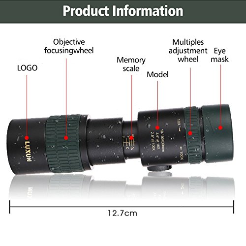 Monokulares Teleskop OUTERDO 7-17*30 Dual Fokus Nachtsicht Fernglas Camping Jagd Reisen Vogelbeobachtung BAK4 Prisma Scope mit dem durablen Tripod und Handy-Adapter wasserdicht Optik Zoom - 3