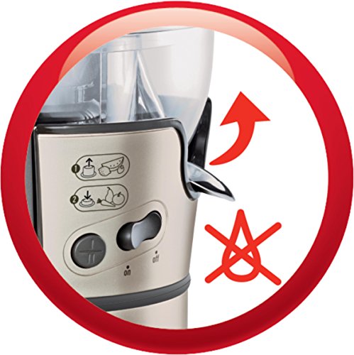 Moulinex JU385H Entsafter und Zitruspresse Elea Duo (300 Watt, 2 Geschwingigkeitsstufe) schwarz / edelstahl-look - 6