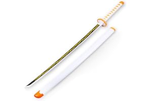 Lizhizhi Demon Slayer Katana - 75cm Bamboo Samurai Sword, Anime Cosplay Prop & Toy for Kids, Boys & Girls Gift