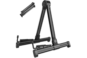 CANTUS Gitarrenständer für Bassgitarren, Ukulele, zusammenklappbar, elektrischer Gitarrenständer, einziehbarer Akustikgitarrenständer, Boden