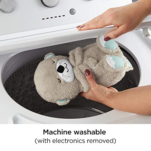 Fisher-Price Ma Loutre Calins Bonne Nuit peluche bébé appaisante avec battements de cœur, bruits de respiration et lumière, dès la naissance, FXC66 – Image 6