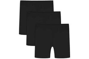 Auranso Lot de 3 paires de shorts de cyclisme en coton pour fille