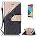 Produktbild CaseHome Samsung Galaxy A5 2016/A510F PU-Leder Etui (mit Frei HD Schirm-Schutz) Stilvoll Elegant Muster Gedruckt Entwurf Stoßfest Rutschfest Schutz Brieftasche Fall Abdeckung Schale Haut Stoßstange Magnetischer Flip Stand-Funktion mit Handschlaufe und Kreditkarten-Steckplätze Passen für Samsung Galaxy A5 2016/A510F-Schwarz und Gold