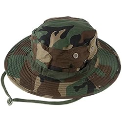 QMFIVE Tactique Boonie Chapeau, Camouflage Arrondi Chapeau pêcheur Soleil Capot de Protection pour montée de Paintball Airsoft Outdoor Camping